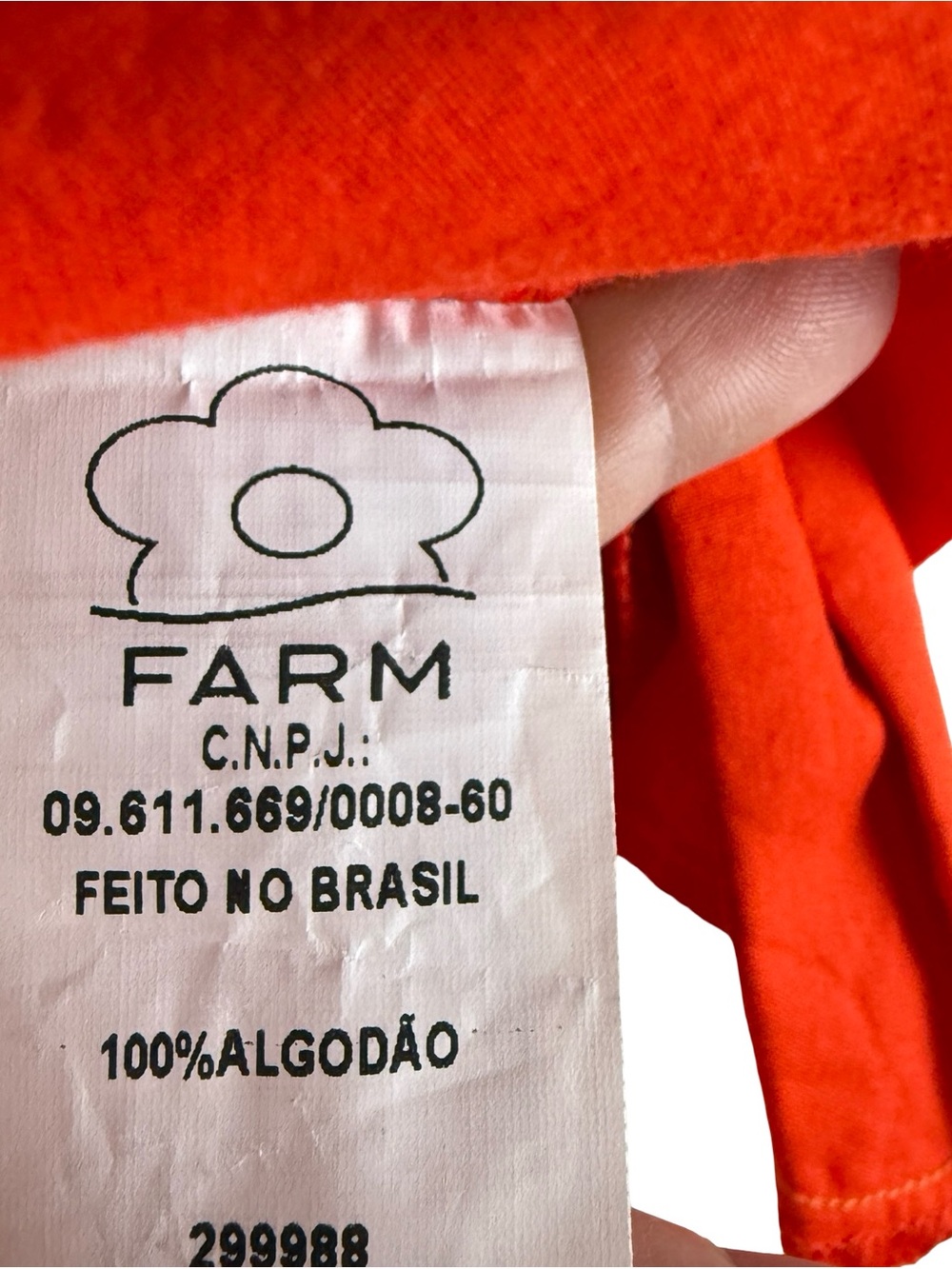 NEW Farm Rio Tailored Cotton High Rise Shorts in Orange - Picture 4 of 8